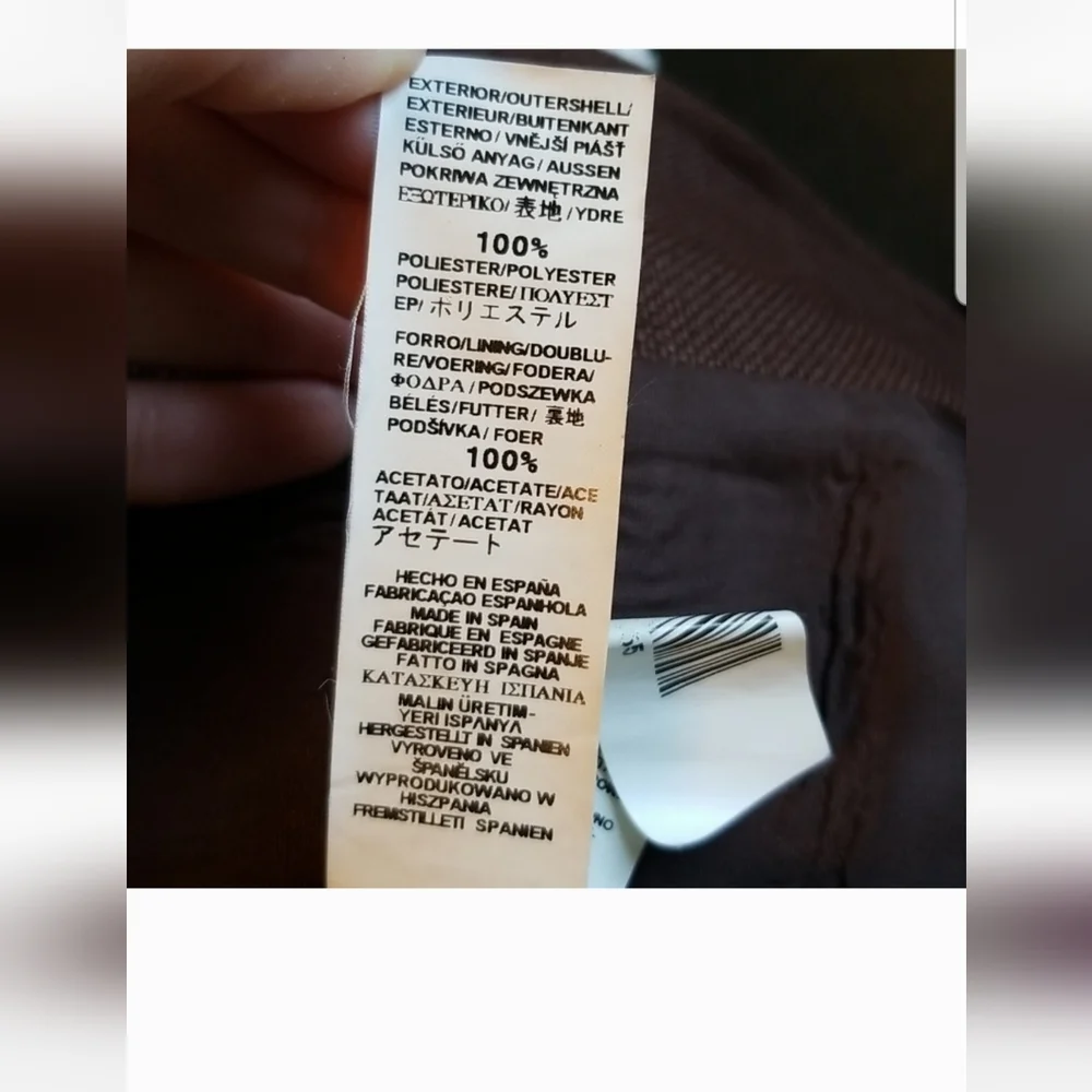 Zara Basic womens tweed brown blazer size 4 - Picture 6 of 11